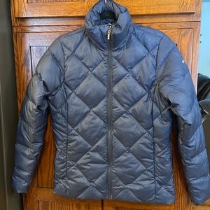 Columbia Women’s Winter jacket Duck down & feather Quilted Puffy Navy Blue Small